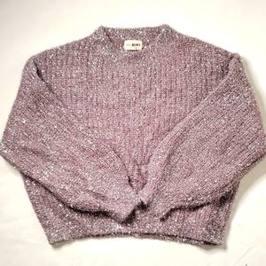 Emma+Asher Lilac Lavender Glitter  Pullover Oversized Sweater Bohemian S…